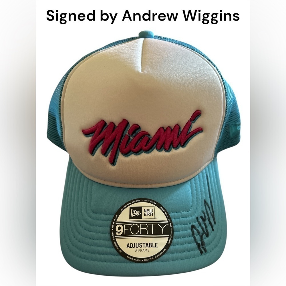 AUTHENTIC SIGNED! Andrew Wiggins #22 NBA Miami Heat Cap - BRAND NEW